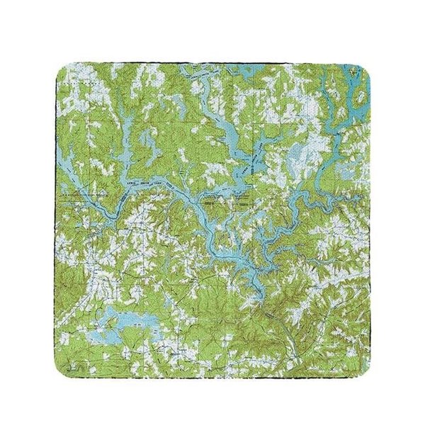 Betsy Drake Betsy Drake CT612 4 x 4 in. Lewis Smith Lake; AL Nautical Map Coaster - Set of 4 CT612